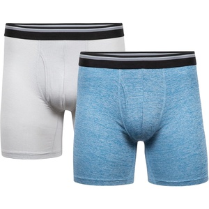 image:imageGildan Mens Underwear Performance DriftKnit Modern Boxer Briefs 2PackGrey Violet HeatherBlue Sapphire Heather Reg Leg Boxer Brief