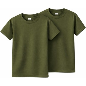 image:imageGildan UnisexChild Gildan Youth Heavy Cotton TShirt Style G5000b 2PackMilitary Green