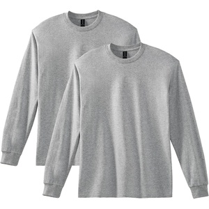 image:imageGildan Youth Ultra Cotton Long Sleeve TShirt Style G2400B 2PackSport Grey