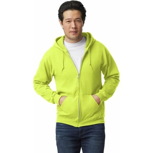 image:imageGildan unisexadult Fleece Zip Hoodie Sweatshirt Style G18600 MultipackSafety Green