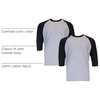 image:imageGildan Mens Heavy Cotton 34 Raglan Tshirt Style G5700 2packSport GreyBlack
