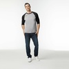 image:imageGildan Mens Heavy Cotton 34 Raglan Tshirt Style G5700 2packSport GreyBlack