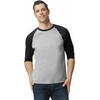 image:imageGildan Mens Heavy Cotton 34 Raglan Tshirt Style G5700 2packSport GreyBlack