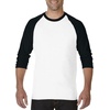 image:imageGildan Mens Heavy Cotton 34 Raglan Tshirt Style G5700 2packWhiteBlack