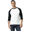 image:imageGildan Mens Heavy Cotton 34 Raglan Tshirt Style G5700 2packWhiteBlack