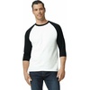 image:imageGildan Mens Heavy Cotton 34 Raglan Tshirt Style G5700 2packWhiteBlack