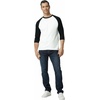 image:imageGildan Mens Heavy Cotton 34 Raglan Tshirt Style G5700 2packWhiteBlack