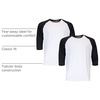 image:imageGildan Mens Heavy Cotton 34 Raglan Tshirt Style G5700 2packWhiteBlack