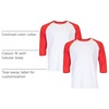 image:imageGildan Mens Heavy Cotton 34 Raglan Tshirt Style G5700 2packWhiteRed