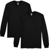 image:imageGildan Adult DryBlend Long Sleeve TShirt Style G8400 2PackBlackgraphiteheather
