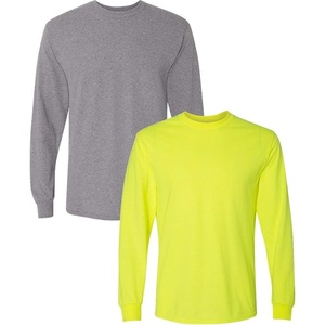 image:imageGildan Adult DryBlend Long Sleeve TShirt Style G8400 2PackGraphiteheathersafetygreen