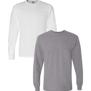 image:imageGildan Adult DryBlend Long Sleeve TShirt Style G8400 2PackWhitegraphiteheather