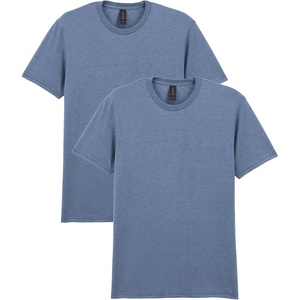 image:imageGildan Adult Softstyle Cotton TShirt Style G64000 MultipackHeather Indigo