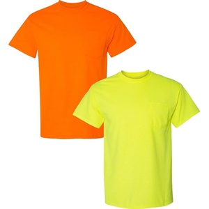 image:imageGildan Adult Ultra Cotton TShirt with Pocket Style G2300 2Pack1 Safety Orange  1 Safety Green