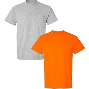 image:imageGildan Adult Ultra Cotton TShirt with Pocket Style G2300 2Pack1 Sport Grey  1 Safety Orange