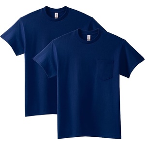 image:imageGildan Adult Ultra Cotton TShirt with Pocket Style G2300 2PackNavy