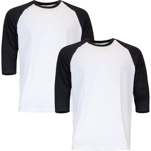 image:imageGildan Mens Heavy Cotton 34 Raglan Tshirt Style G5700 2packWhiteBlack