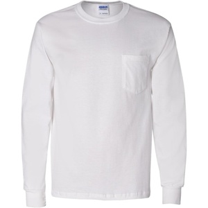 image:imageGildan Ultra Cotton Long Sleeve Pocket TShirtMedium white