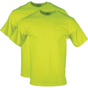 image:imageGildan Unisex Adult DryBlend Workwear TShirts with Pocket 2PackSafety Green