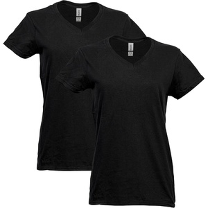 image:imageGildan Womens Heavy Cotton VNeck TShirt 2PackBlack