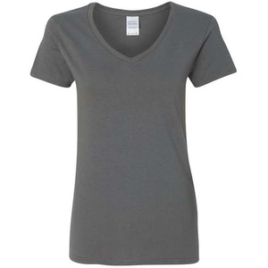 image:imageGildan Womens Heavy Cotton VNeck TShirt 2PackCharcoal