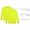 image:imageGildan Adult Heavy Cotton Long Sleeve TShirt Style G5400 2PackSafety Green