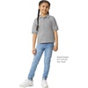 image:imageGildan Kids DryBlend Short Sleeve Polo Style G8800b 3PackSport Grey