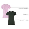 image:imageGildan Womens Heavy Cotton TShirt Style G5000L 2PackLightpinkForestgreen