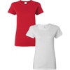 image:imageGildan Womens Heavy Cotton TShirt Style G5000L 2PackRedWhite