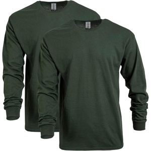 image:imageGildan Adult Heavy Cotton Long Sleeve TShirt Style G5400 2PackForest Green