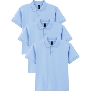 image:imageGildan Kids DryBlend Short Sleeve Polo Style G8800b 3PackLight Blue