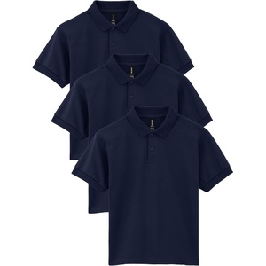 image:imageGildan Kids DryBlend Short Sleeve Polo Style G8800b 3PackNavy