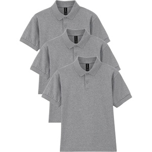 image:imageGildan Kids DryBlend Short Sleeve Polo Style G8800b 3PackSport Grey