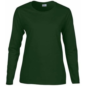 image:imageGildan Womens Heavy Cotton Long Sleeve TShirt 2PackForest Green