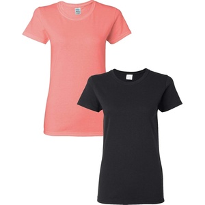 image:imageGildan Womens Heavy Cotton TShirt Style G5000L 2PackCoralBlack