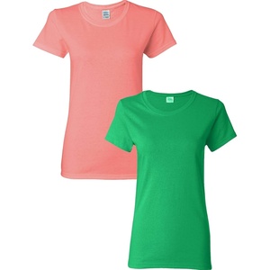 image:imageGildan Womens Heavy Cotton TShirt Style G5000L 2PackCoralIrishgreen