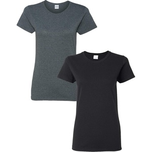 image:imageGildan Womens Heavy Cotton TShirt Style G5000L 2PackDarkheatherBlack