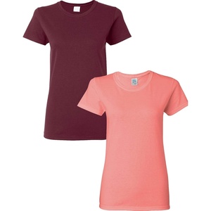 image:imageGildan Womens Heavy Cotton TShirt Style G5000L 2PackMaroonCoral